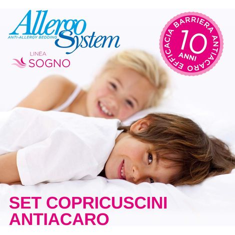Allergosystem Set 2 Pezzi Copricuscino Antiacaro Sogno, 50x80cm, Polyester (1/5)