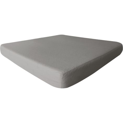 FRESH - Drap Housse 90x190cm Taupe Imperméable et Respirant (1/4)
