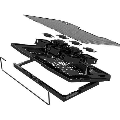 Ventilateur Refroidisseur PC Portable LED Double USB Support Ordinateur Portable Pad Refroidissement (1/5)