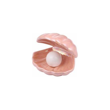 EASYCOMFORT Perle de coquillage lumière accentuée - Veilleuse en coquillage - Décoration de table - Pour chambre à coucher, salon - Rose (1/5)