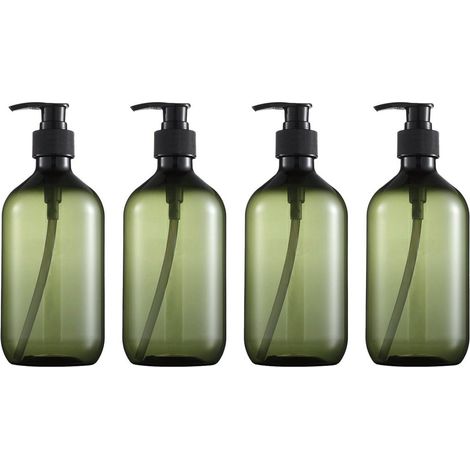 Flacon Pompe à Savon - Distributeur de Shampoing - 300 ml - Pour Douche et Lavabo - Vert (1/5)
