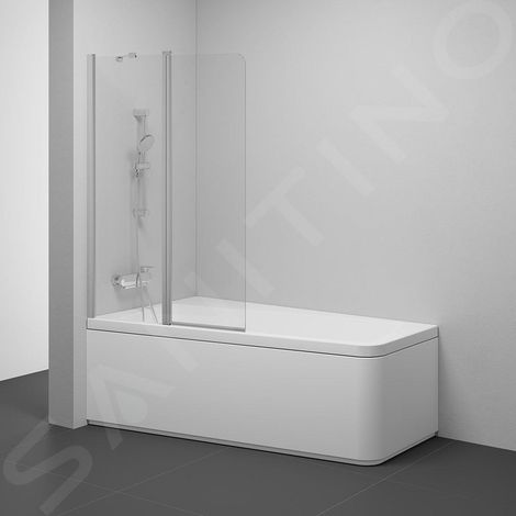 Ravak 10° - Paroi de baignoire en deux parties 10CVS2, gauche, 990x1500 mm, satiné/verre transparent 7QLA0U03Z1 (1/3)