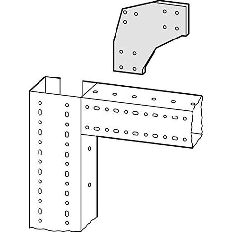 Pièce de jonction d'angle pour profilé de châssis-support système CI EATON EVB-ID