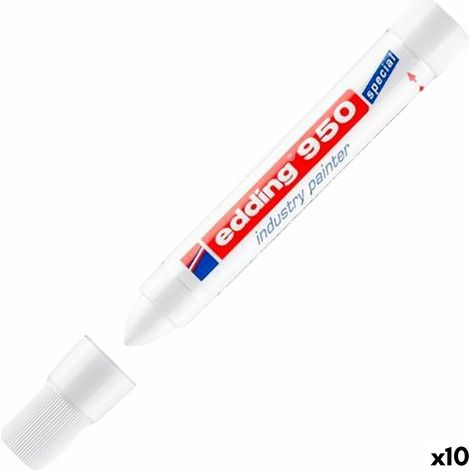 Rotulador permanente Edding 950 Blanco 10 Piezas (10 Unidades) (1/2)