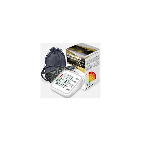 Tensiomètre électronique entièrement automatique pour le bras, avec fonction vocale en français, affichage clair et mémoire intégrée – Appareil de mesure de la pression artérielle pour usage domestiqu (1/5)