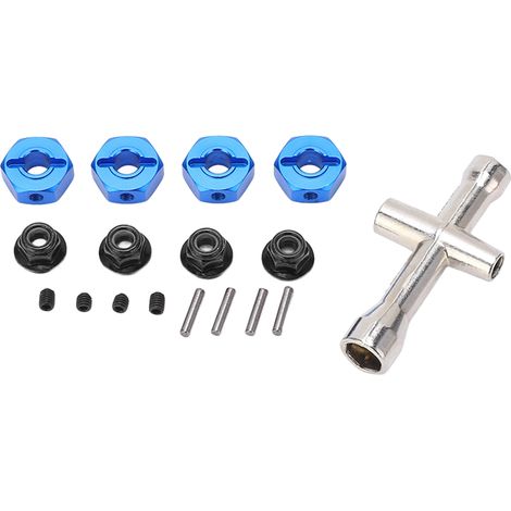 4 Pièces Écrous de Roue Métalliques 5mm pour Voiture RC TRAXXAS SLASH 4X4 2WD avec Douille Croisée (1/5)