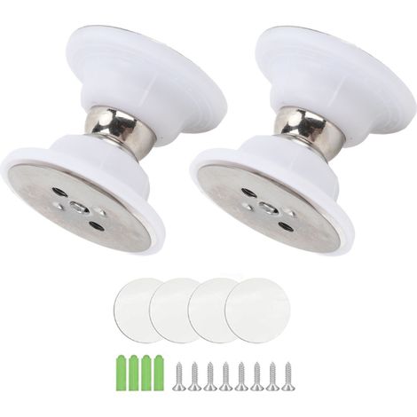 Ortviai Fixation Magnétique pour Porte de Camping-car – Lot de 2, Silencieuse et Robuste, Blanc