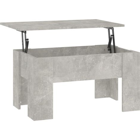 Table basse Gris béton 79x49x41 cm Bois d'ingénierie 2 (1/5)