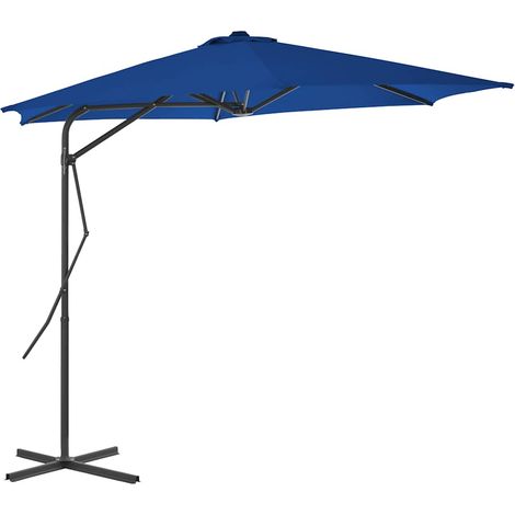 Maison Exclusive - Sonnenschirm mit Stahl-Mast 300x230 cm Blau (1/5)