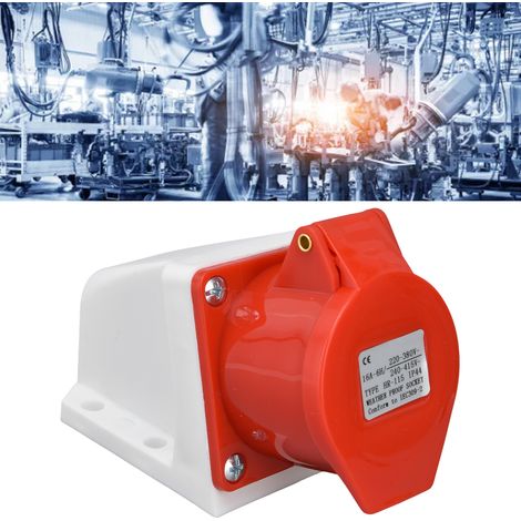 Prise industrielle CMS 4 broches/5 broches 16 A/32 A, connecteur CEE rouge, IP44HR-115 (1/5)