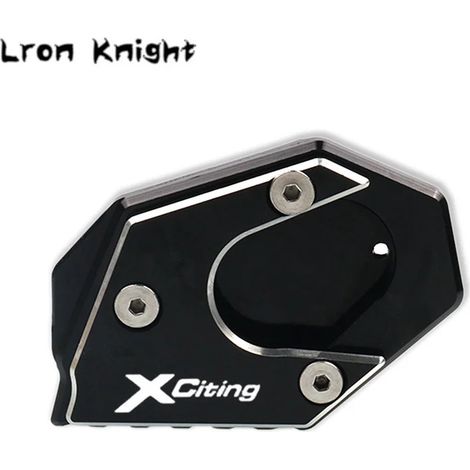 (Xciting Noir) Compatible avec KYMCO Xciting 250, 300, 350, 400, 400i, 250i, 300i et 350i : béquille latérale CNC, extension de béquille, plaque de support, support agrandissant la béquille maxpower (1/3)