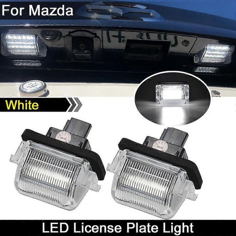 2 Stück weiße LED-Kennzeichenbeleuchtung für Mazda 5 (2012–2014) und Mazda CX-9 (2007–2015)
