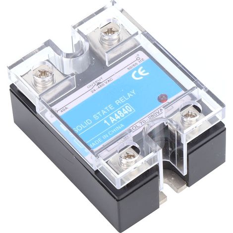 Relais statique monophasé, entrée 70-280 VCA, charge 24-480 VCA, équipement électrique SSR AC, adapté aux machines-outils CNC (BERM-1 A4840 (40A)) (1/5)