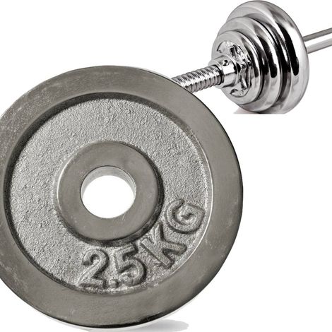 TRADE SHOP - Disco Olimpico In Acciaio Piastra Pesi Per Bilanciere Manubri Da 2,5kg Foro 30mm -