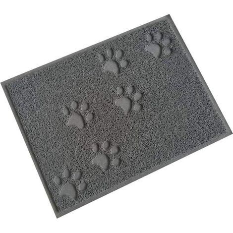 Gris 30 x 40cm Tapis pour bac à litière Tapis imperméable dAlimentation/de bac à litière pour Chat et Chien-Fei Yu (1/4)