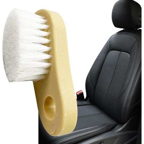 Brosse de nettoyage automobile, brosse dépoussiérante, outil multifonctionnel pour tapis et tissus d'ameublement, brosse de nettoyage intérieure à poils souples, nettoyage des sièges de voiture, meubl (1/5)