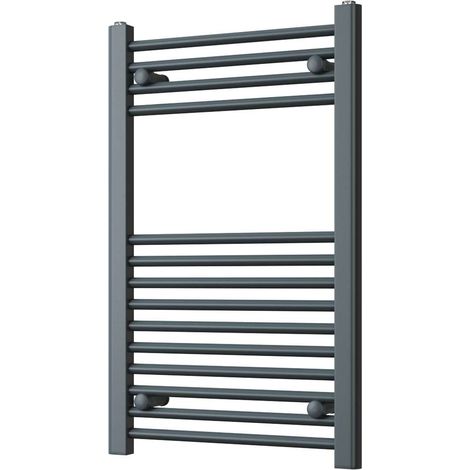 Zennor - Anthracite Heated Towel Rail - H800mm x W500mm - Straight (1/3)