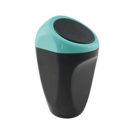Mini poubelle de voiture en une pièce Poubelle en plastique pour intérieur de voiture/bureau/poubelle domestique (bleu)-15x9CM (1/2)
