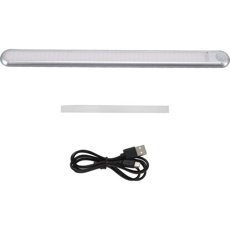 Lumière LED pour armoire à détection humaine, USB, 3 couleurs, bande de température, pour lit, chambre à coucher, garde-robe, couloir, placard, 40cm