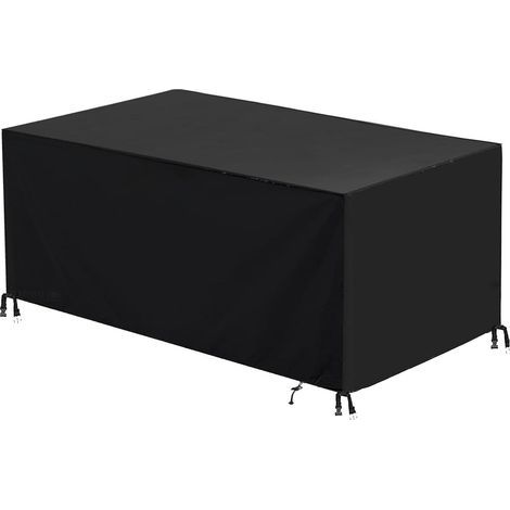 Schutzhülle für Gartentisch 120x60x90cm – Wasserdichtes Oxford-Gewebe – UV- und kältebeständig – Kordelzug und Gurte (1/5)