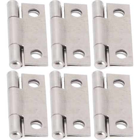 Charnière inox 304 25mm, lot de 10, 4 trous, pliable, pour coffre marine, porte d'armoire, étau (1/5)
