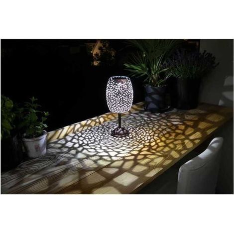 Lanterne solaire - GALIX - G2003 - Métal cuivré - LED blanche 10 lumens - H35 cm