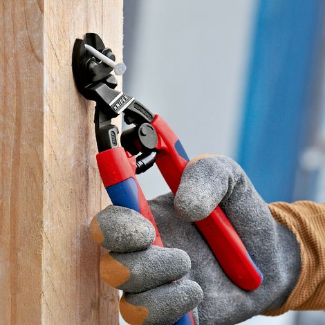 KNIPEX 71 22 200 SB CoBolt® Tronchese a doppia leva rivestiti in materiale bicomponente, forma affusolata atramentata nera 200 mm