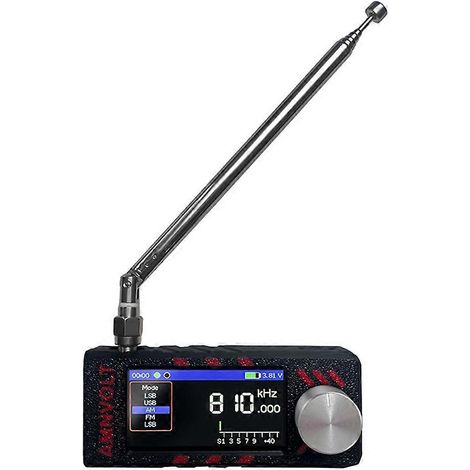 Amnvolt SI4732 ESP-32-S3 Récepteur Radio 0.5-108mhz LSB USB AM FM HF SW MW VHF Radio avec Antenne DSP Radio 1.9Inch (1/5)