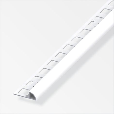 alfer Viertelkreisprofil Aluminium beschichtet weiß Fliesenschienen