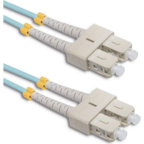 Cavo patch in fibra ottica Qoltec SC/UPC - SC/UPC Multimodale 50/125 OM4 Duplex 5 m (1/5)