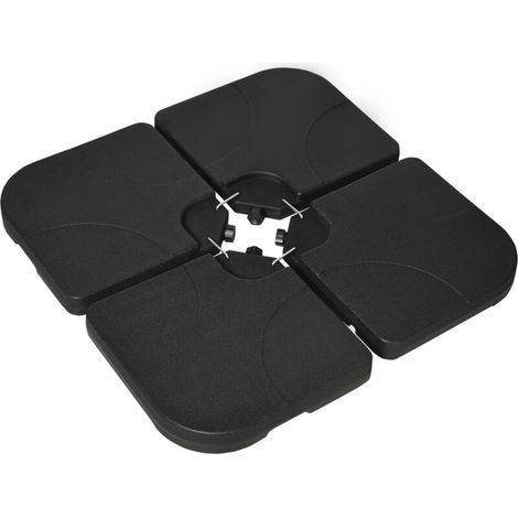 Poids lestage pour parasol, résistant aux intempéries, 104x104x7,5 cm, noir, à remplir