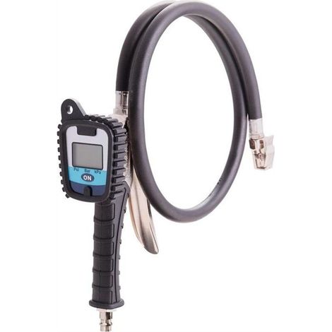 Manomètre de gonflage de pneus portatif LCD PRO non calibré avec raccord rapide - 200546 (1/3)