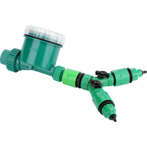 Ensemble de 5 pièces comprenant un programmateur d'arrosage automatique pour jardin et un raccord rapide en Y. (1/5)