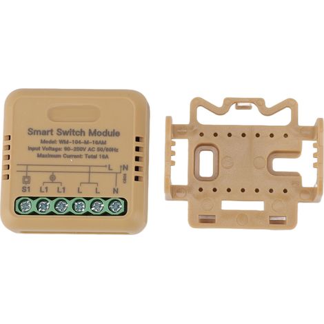 Modulo interruttore WiFi Tuya unidirezionale da 16 A, controllo vocale Alexa/Google, timer, monitoraggio del consumo energetico, facile installazione per case intelligenti (1/5)