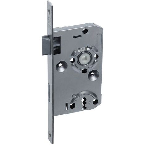 BASI® Zimmertür-Einsteckschloss DIN rechts | links ES 921 Nickel silber Buntbart-Schlüssel Tür-Schloss käntiger Stulp (1/4)