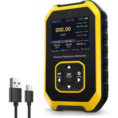 Détecteur de rayonnement nucléaire portable à tube compteur Geiger haute sensibilité pour rayons X, bêta et gamma (1/4)