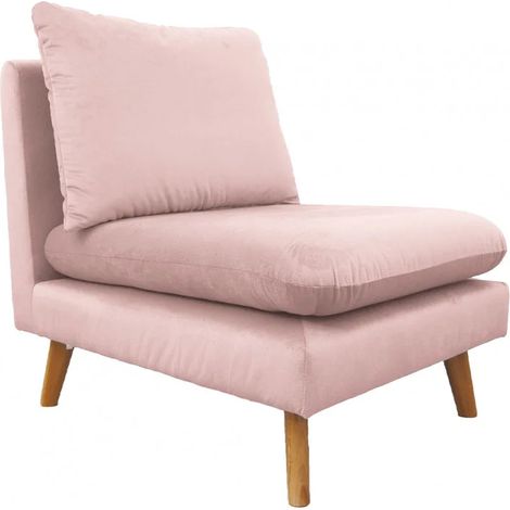Chauffeuse pour canapé modulable en velours rose - LASSIE (1/5)