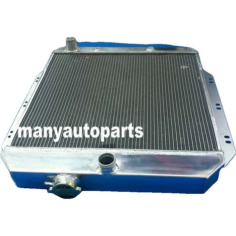 Radiador de aluminio, compatible con vehículos Chevy V8 de conversión de 1949-1954, diseño ligero, rendimiento de refrigeración mejorado, construcción duradera, fácil instalación. (1/5)
