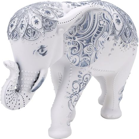 Petite Statue D'éléphant en Résine élégante, Décoration D'intérieur (1/5)