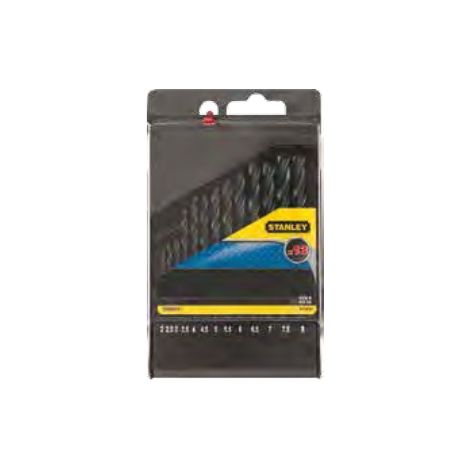 STANLEY STA56015 CASSETTE DE 13 FORETS HSS-R, POUR L'ACIER ET LES MATÉRIAUX NON FERREUX (1.5, 2, 2.5, 3, 2, 3.5, 4, 8, 5, 6, 5 M