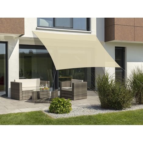 Voile d'ombrage Lanzarote, Naturel, 360 x 360 cm, carré, 244-02, Polyester, 1,3 kg (1/2)