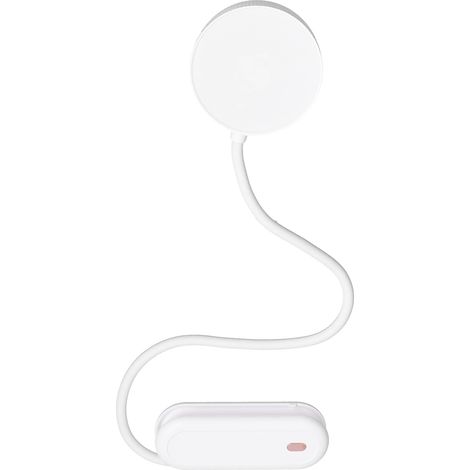 Lampe de bureau LED avec col de cygne, veilleuse, 3 couleurs, intensité variable, pliable, protection des yeux, chargement USB, blanche (1/5)