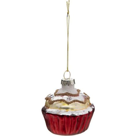 Paris Prix - Sujet De Noël Déco cupcake 6cm Rouge