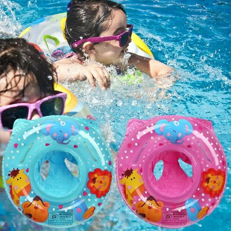 2pcs-bouee Bebe, Anneau De Natation Gonflable, Flotteur Bague De Natation, Crabe Bleu Sige De Piscine Pour Bb Enfants 6 48 Mois (1/4)