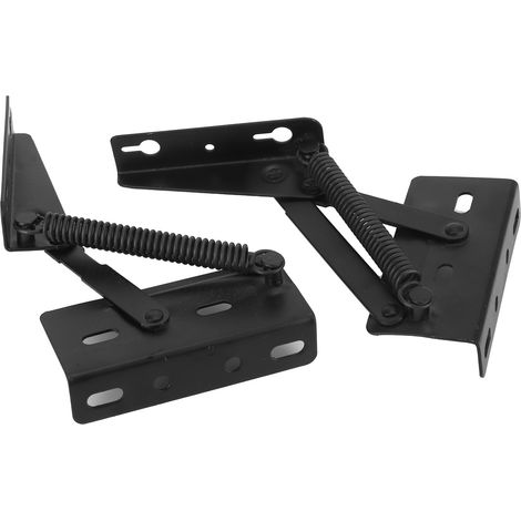Charnière triangulaire en fer noir à ressort fendu, quincaillerie pour canapé-lit pliant (1/5)