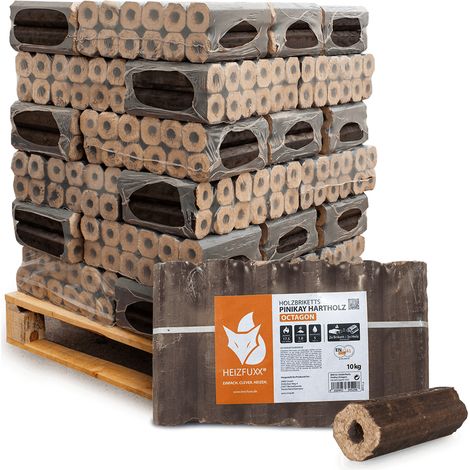 Heizfuxx PiniKay Octagon Holzbriketts Hartholz 10kg x 30 Gebinde