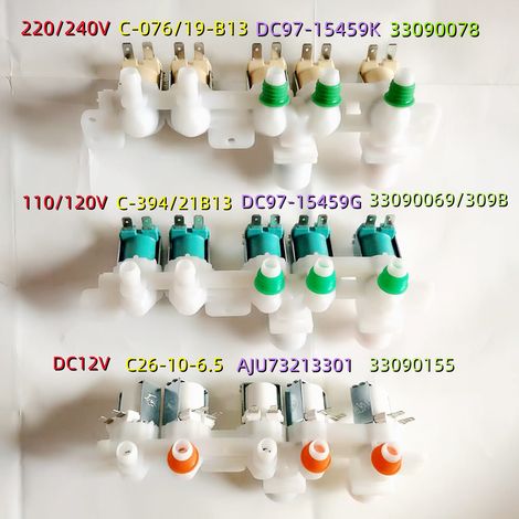 Électrovanne d'arrivée d'eau pour lave-linge AJU73213301 12 V 33090048 C-143/16-A12 à cinq broches