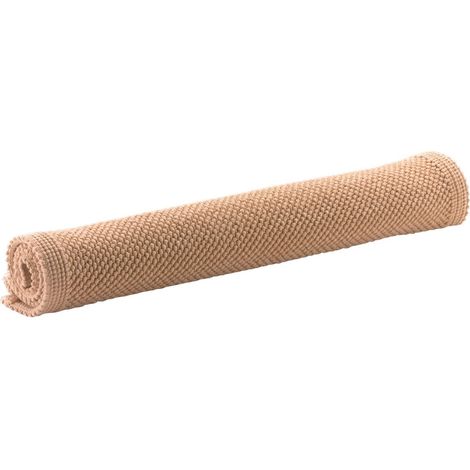 Tapis de Bain Uni Coloris Beige et Marron Modèle Latte pour Salle de Bain 54 x 64 cm - PANGIVO (1/2)