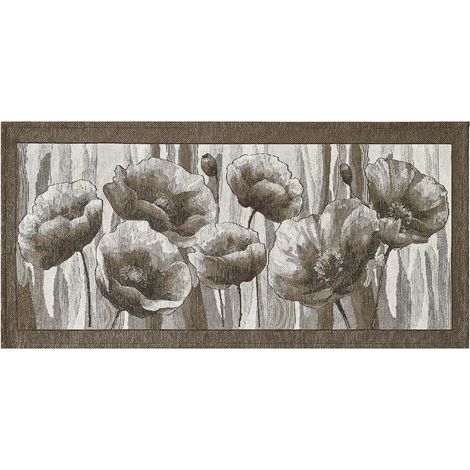 Tappeto cucina lavabile antiscivolo jacquard Amsterdam Mud