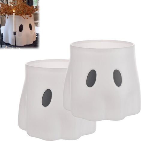 Seau Fantôme 2 Pièces, Pot à Fantôme, Vase Spectral 2024, Support Décoratif pour Plantes Aériennes, Décoration Intérieur Extérieur, Maison (Petit) (1/5)